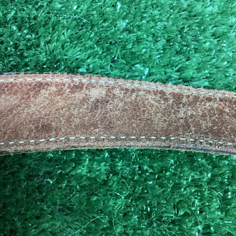 Brown Tooled Leather Belt 41